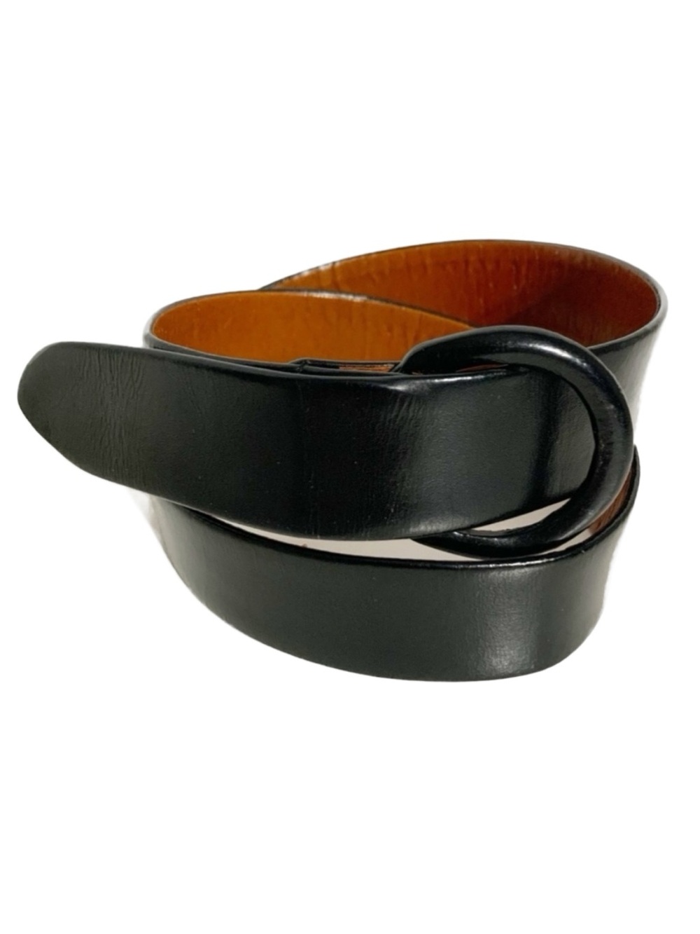 Vintage Unbranded Leather Belt Round Leather Belt Buckle Interesting Closure 🖤